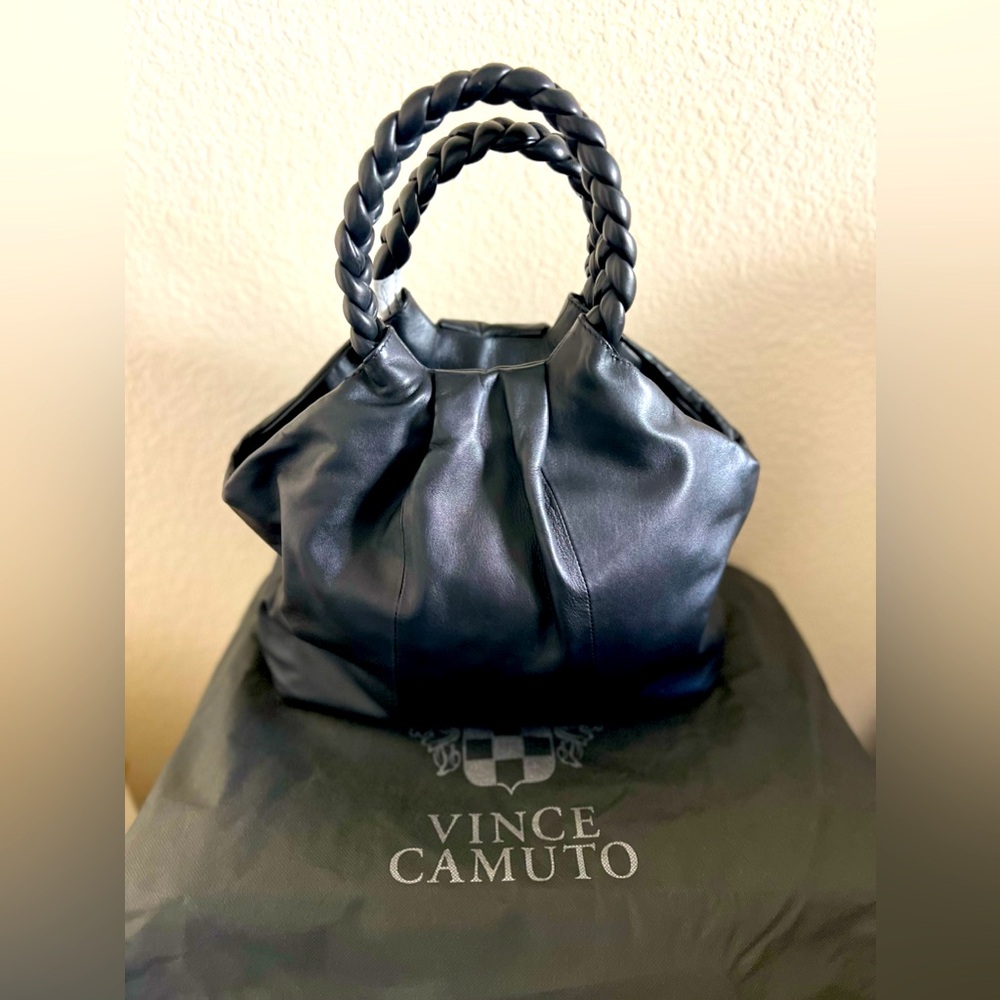 Vince Camuto Jordy Tote Black Leather